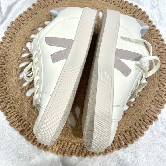 NWOT Veja Campo Leather White Natural Sneakers Size Men's 11 - Picture 6 of 11